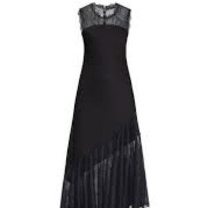BCBGMAXAZRIA asymmetrical lace cutout Dress